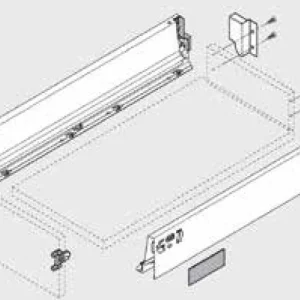 Značkový BLUM sada Antaro, zásuvka M 450mm/30kg, Blumotion/TOB, bílá