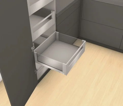 Zlevněný K-BLUM Legrabox, zásuvka C free 500mm/70kg, Blumotion/TOB, šedá, vnitřní, sklo