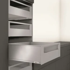 Značkový K-BLUM Legrabox, zásuvka C pure 450mm/70kg, Blumotion/TOB, bílá, vnitřní, sklo