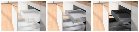 Značkový K-HETTICH Atira vnitřní zásuvka 70, 620mm/50kg, stříbrná, PTOs