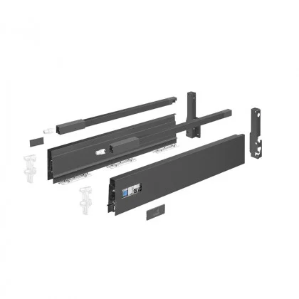 Zlevněný HETTICH 9307232 Atira flexi sada úplná 350/176 antracit, reling, čelní příchyt