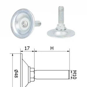 ?-48mm, M10, H60, nivela?ná no?i?ka s oce?ovou základňou Doprava Zdarma
