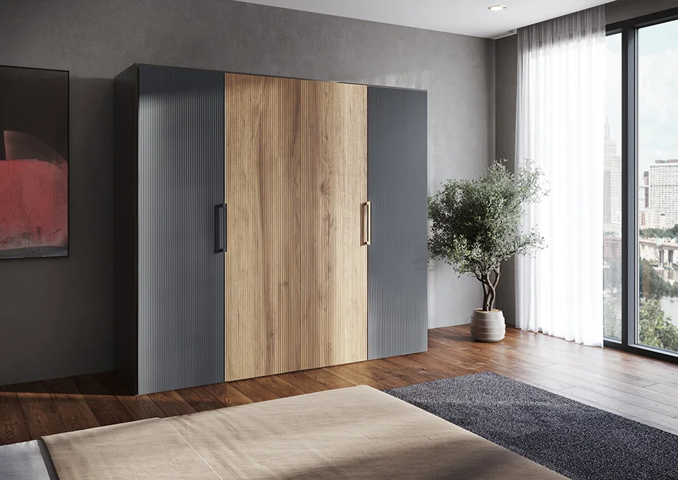Zlevněný K-HETTICH WingLine L,P2MS,lehké,s dolním vedením,2 závěsy A,pravý,šedý