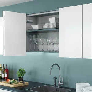 Značkový K-HETTICH WingLine S,lehké dveře,bez dolního vedení,1200mm,6 závěsů P,L+P,šedý
