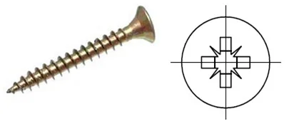 Cenová Bomba StrongFix Vrut PZ 4x60mm zápustná hlava zinek žlutý
