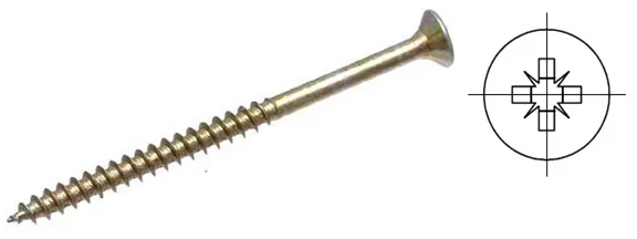 Akční Cena StrongFix Vrut PZ 3,5x60/36mm zápustná hlava zinek žlutý částečný závit