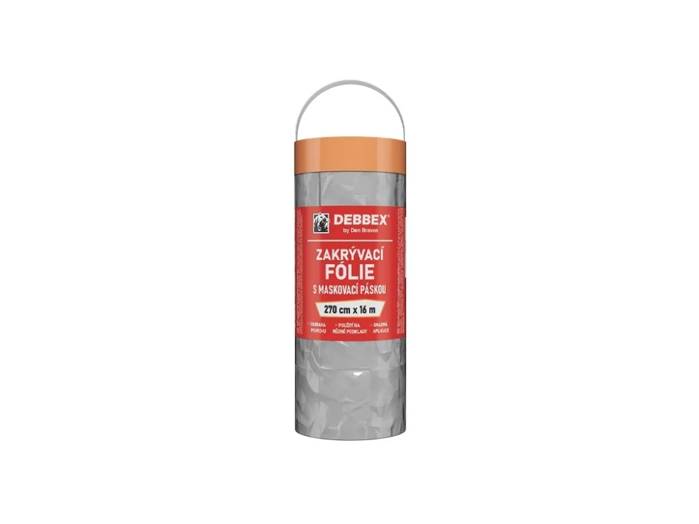Výhodná Nabídka Zakrývací fólie s maskovací páskou 55 cm x 33 m DEBBEX