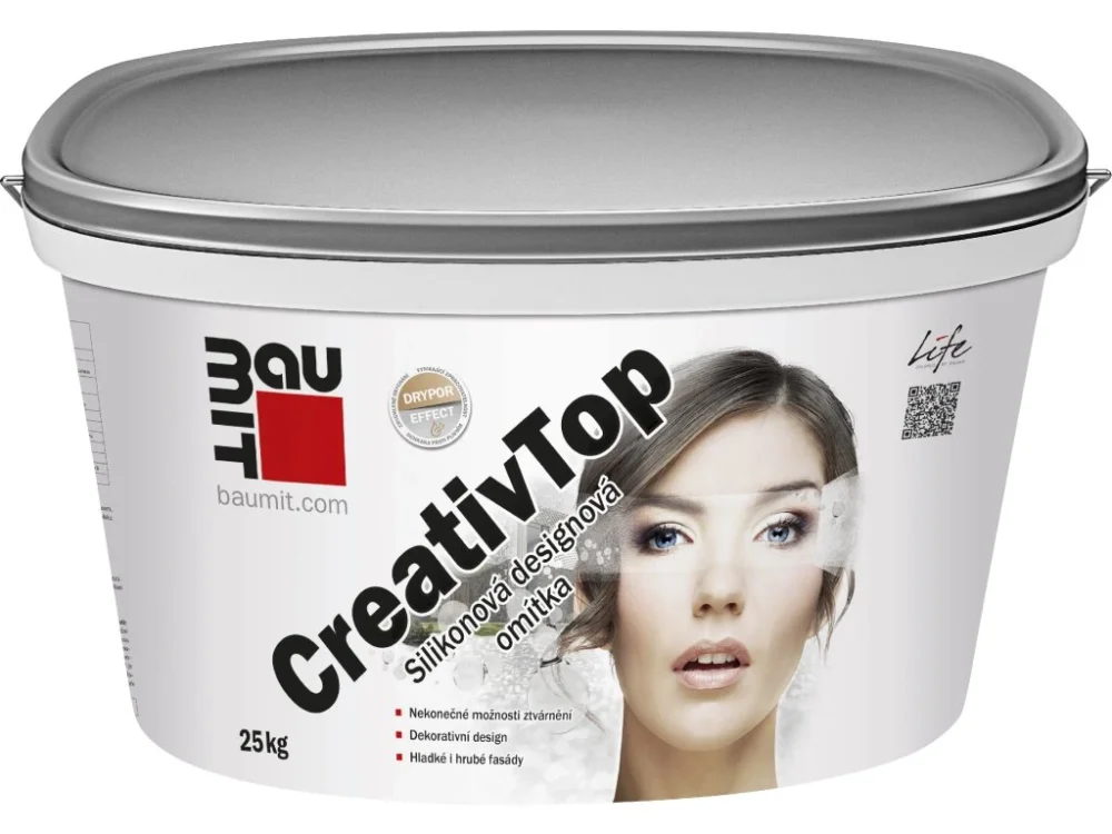 Značkový Baumit CreativTop Fine dekorativní omítka 1 mm (25 kg)