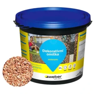 Zlevněný Dekorativní omítka Weberpas marmolit hrubozrnná 20 kg