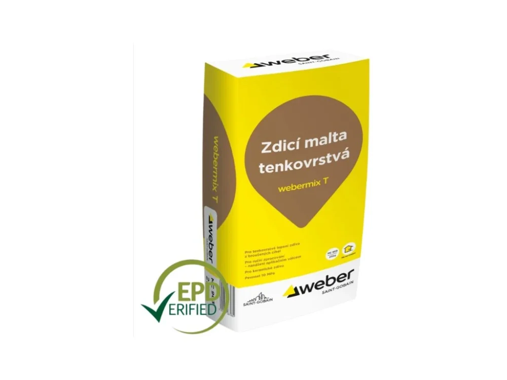 Zdicí malta tenkovrstvá Webermix T 25 kg Vrácení Zdarma