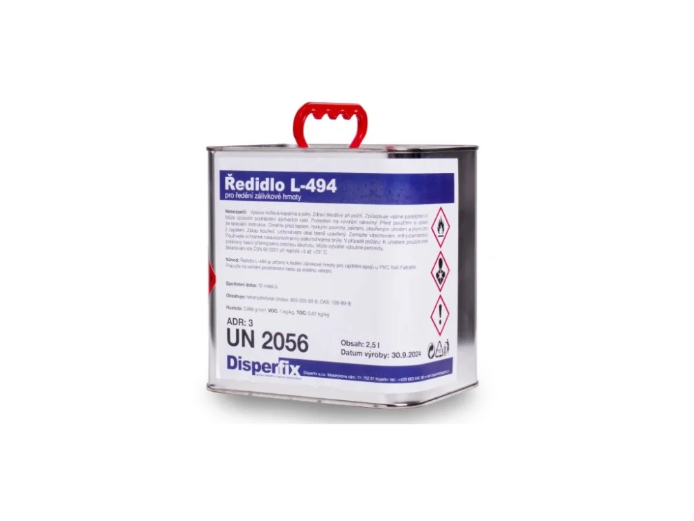 Zlevněný Ředidlo L-494 pro střešní zálivky při svařování fólie 2,5 l