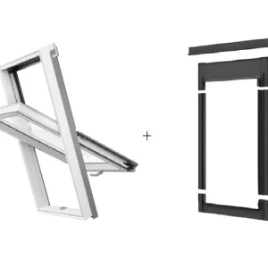 Značkový SET střešní okno RoofLITE Solid PVC 78 x 140 cm + lemování LSX do 1,6cm