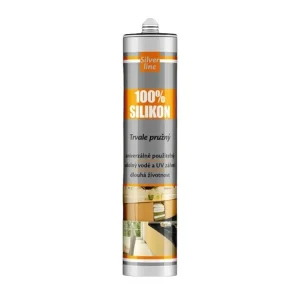 100% Silikon bílý 280 ml Silver Line Expresní Doručení