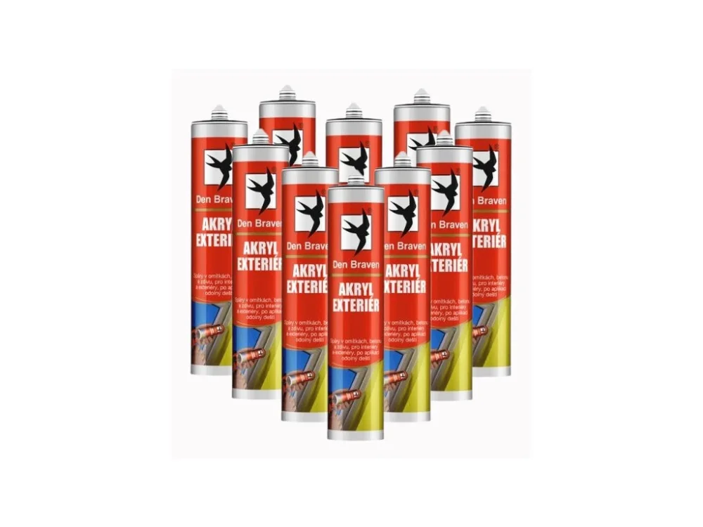 12x Akryl Exteriér přetíratelný 280 ml šedý AKCE Cenově Výhodný