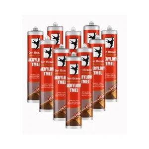 12x Akrylový tmel přetíratelný 280 ml černý AKCE Speciální Cena