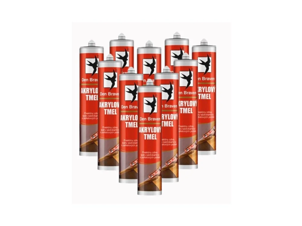 12x Akrylový tmel přetíratelný 280 ml černý AKCE Speciální Cena