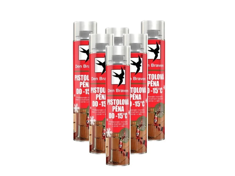12x Montážní pěna pistolová do -15 °C 750 ml AKCE Originální
