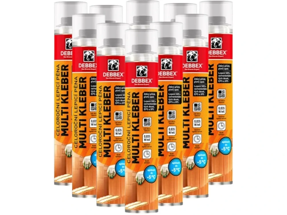12x MULTI KLEBER pistolová pěna na cihly 750 ml AKCE Doprava Zdarma