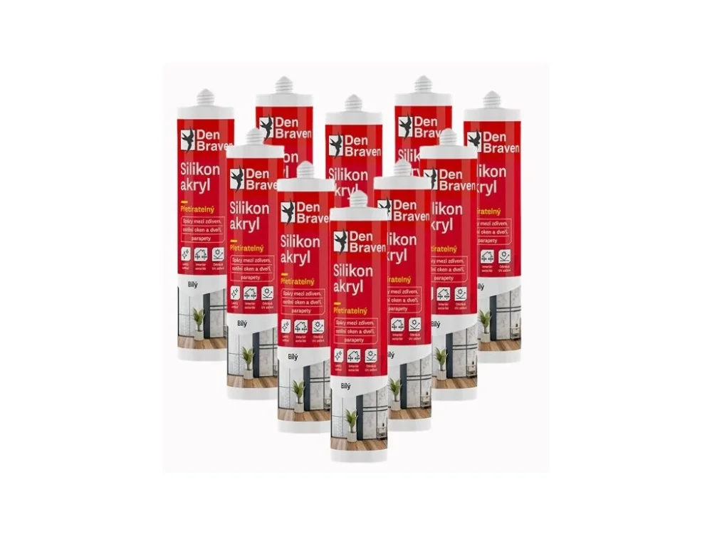 12x Silikon akryl 280 ml bílá AKCE Tovární Cena