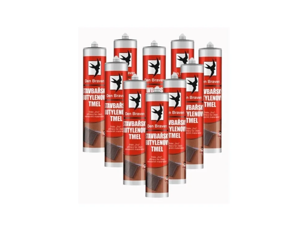12x Stavbařský butylenový tmel 310 ml šedý AKCE Výhodná Nabídka
