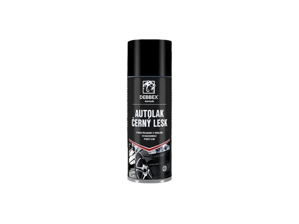 Zlevněný Autolak černý lesk 400ml DEBBEX