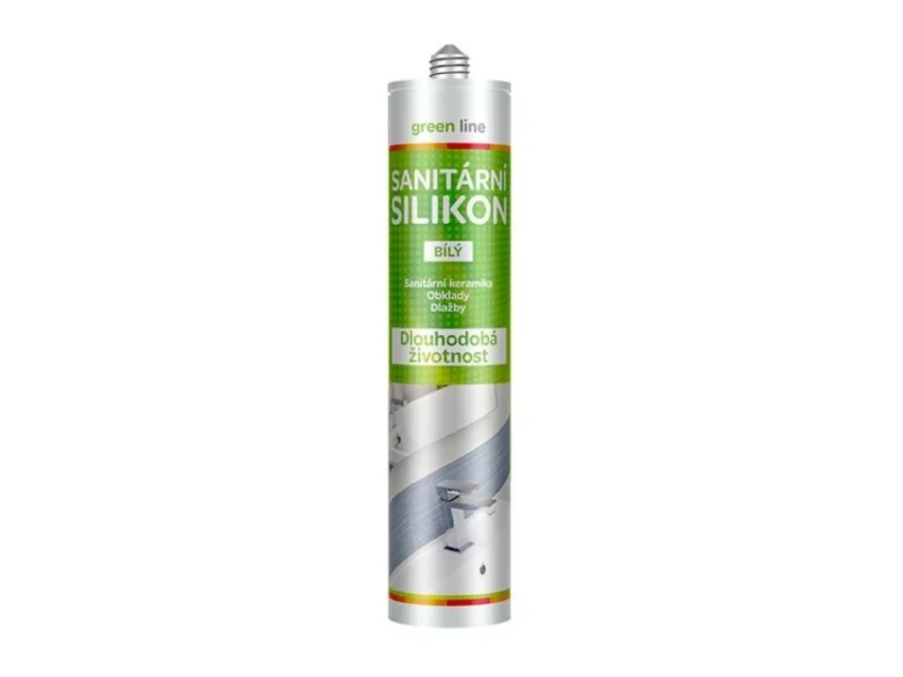 Zlevněný Sanitární silikon 280 ml bílý Green Line