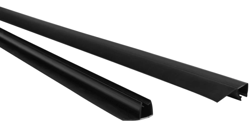 Vysoce Kvalitní Polysan EASY BLACK set svislých těsnění pro sklo 6/6mm, 2000mm (2ks)