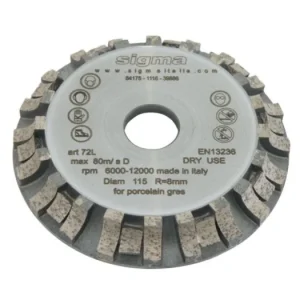 Zlevněný SIGMA Long Life diamantová frézovací hlava, radius 8, 6000 rpm, průměr 115 mm