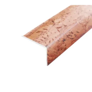 Značkový AP2 schodová lišta samolepící, hliník + dýha lakovaná korek, 10x25 mm, 0,9 m