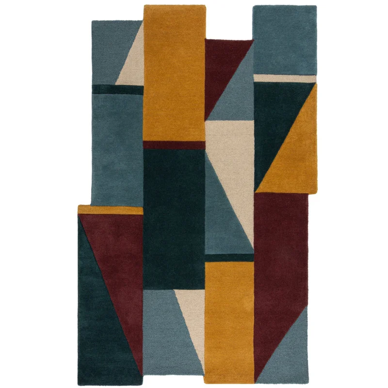Značkový Ručně všívaný kusový koberec Abstract Shuffle Shaped Multi