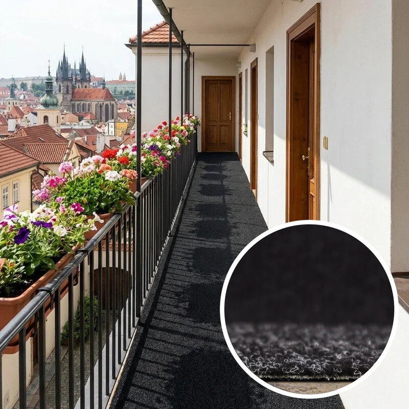Značkový AKCE: 100x1100 cm Umělá tráva Wembley jedinečná černá