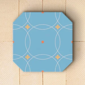Značkový Cevica Tender Dec. Sky Blue oktagonální dlažba 20x20 mat