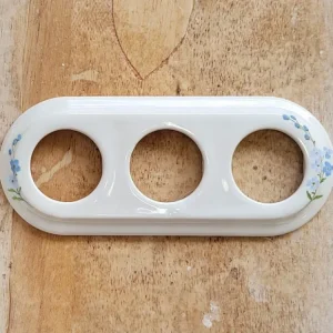 Značkový Da Vinci Pomněnka P1 – porcelánový trojrámeček – ručně malovaný, 10x24,2
