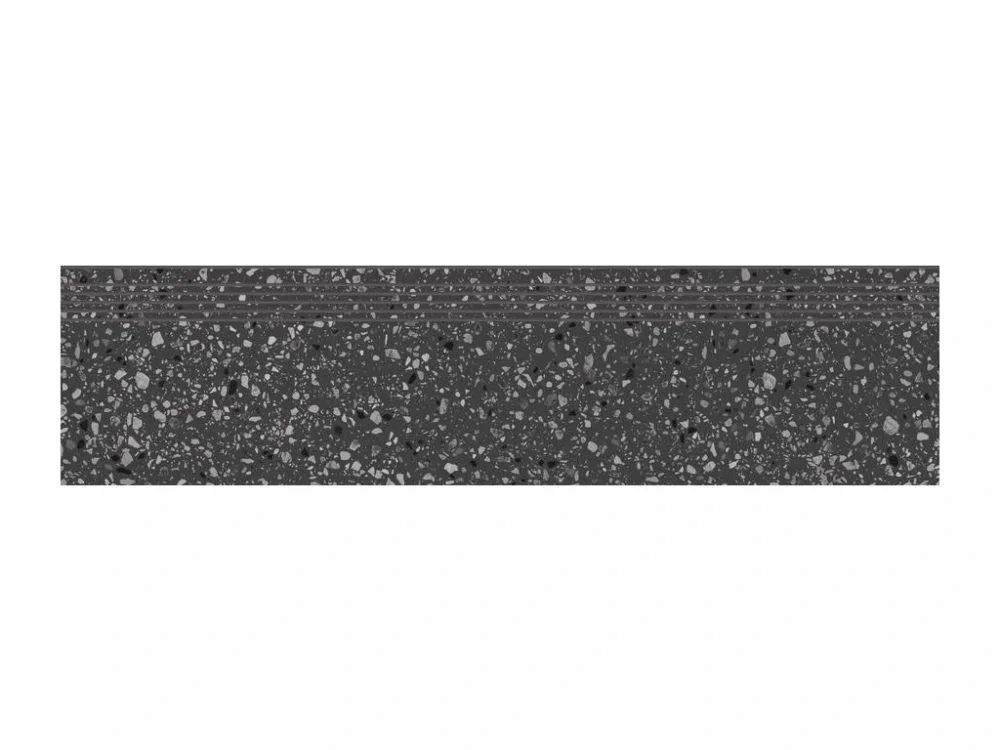 Značkový RAKO Porfido DCPVD812 schodovka černá 30x120 cm