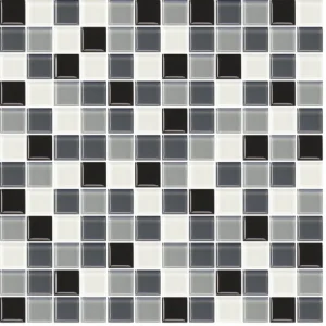 Zlevněný Premium Mosaic Skleněná mozaika Premium Mosaic šedá 30x30 cm lesk MOS25MIX2
