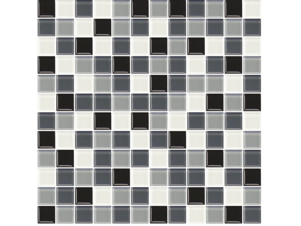 Zlevněný Premium Mosaic Skleněná mozaika Premium Mosaic šedá 30x30 cm lesk MOS25MIX2