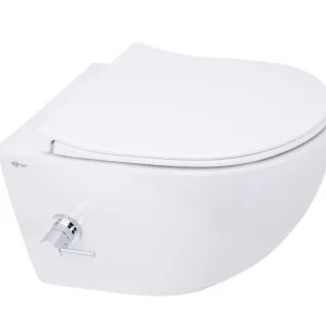 Značkový SAT Wc s bidetem závěsné SAT Infinitio včetně prkénka softclose, zadní odpad SATINF011RREXPBFCT