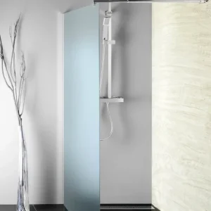 Značkový Aqualine Walk-in Zástěna Jednodílná K Instalaci Na Zeď, 700x1900 Mm, Sklo Brick