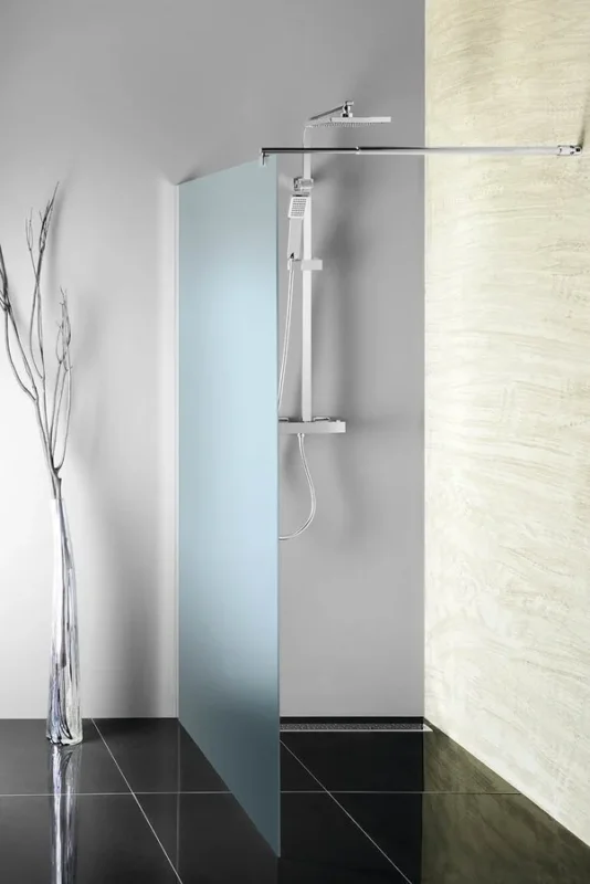 Značkový Aqualine Walk-in Zástěna Jednodílná K Instalaci Na Zeď, 700x1900 Mm, Sklo Brick