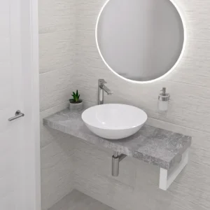 Zlevněný Sapho Avice Deska Pod Umyvadlo 130x36cm, Tl.5cm, Cement