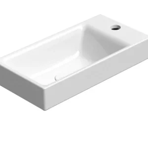 Značkový Gsi Nubes Keramické Umývátko 50x25cm, Pravé/levé, Bílá Extraglaze