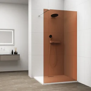 Zlevněný Polysan Esca White Matt Jednodílná Sprchová Zástěna K Instalaci Ke Stěně, Sklo Marron, 800 Mm