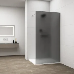 Značkový Polysan Esca Chrome Jednodílná Sprchová Zástěna K Instalaci Ke Stěně, Kouřové Matné Sklo, 900 Mm
