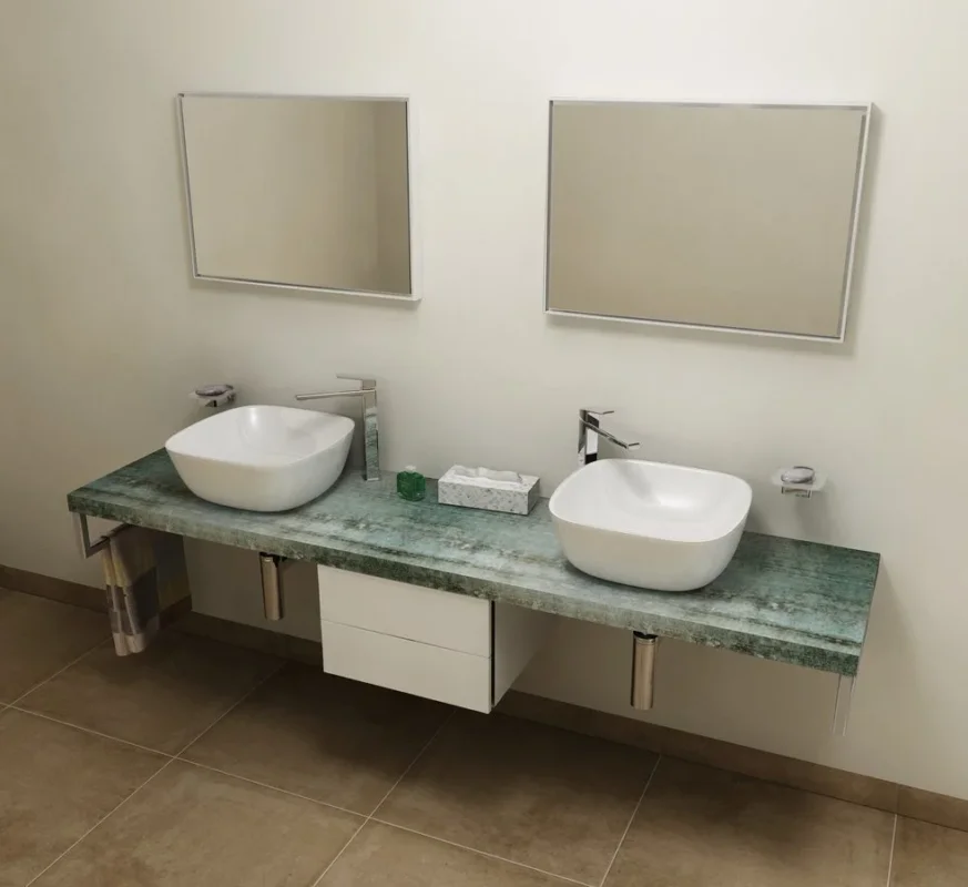Sapho Avice Deska Pod Umyvadlo 190x50cm, Tl.5cm, Aquamarine Cenový Hit
