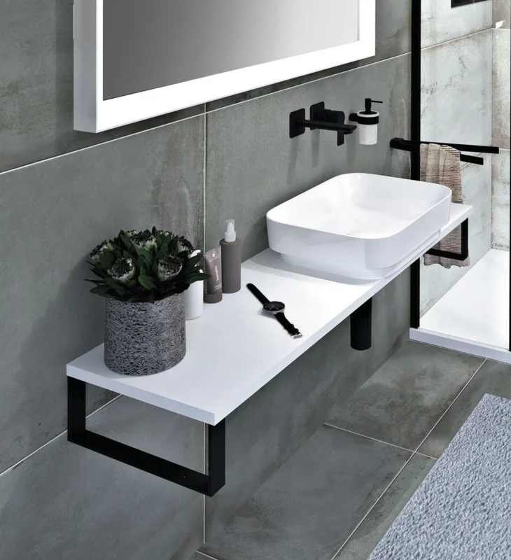 Akční Cena Sapho Plato Deska Rockstone 800x24x360mm, Bílá Mat
