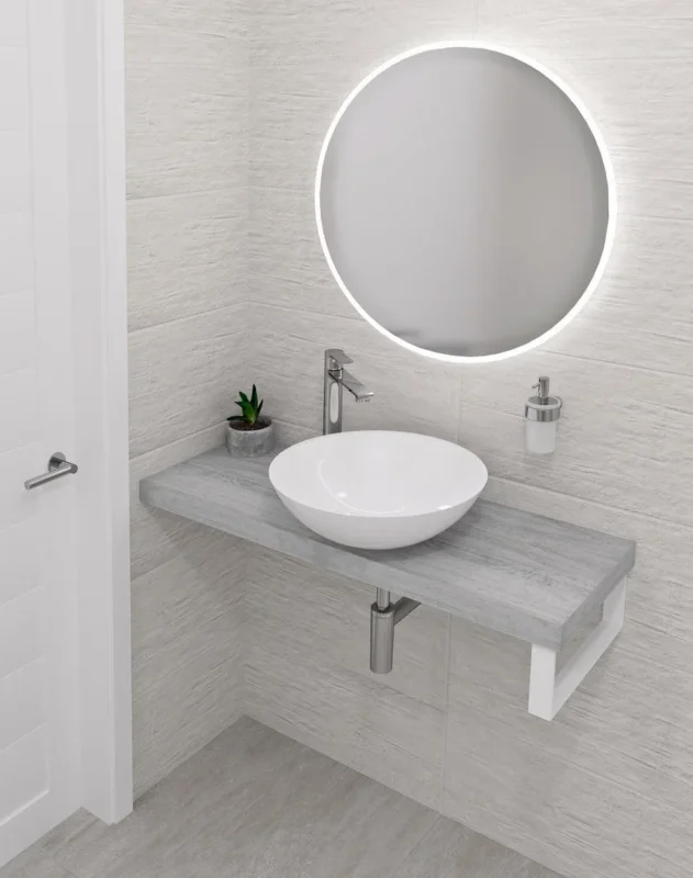 Sapho Avice Deska Pod Umyvadlo 240x36cm, Tl.5cm, Dub Starobílý Top Prodej