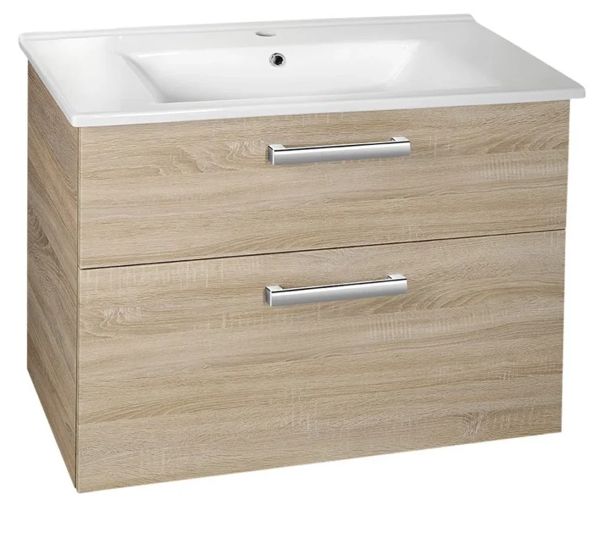 Aqualine Vega Umyvadlová Skříňka 82x67,6x43,8cm, 2x Zásuvka, Dub Platin Nejprodávanější