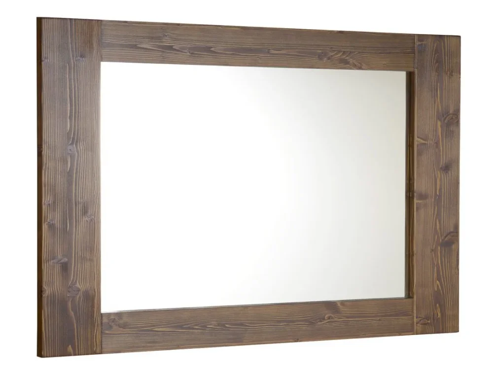 Sezónní Sleva Sapho Brand Zrcadlo V Dřevěném Rámu 100x80cm, Mořený Smrk