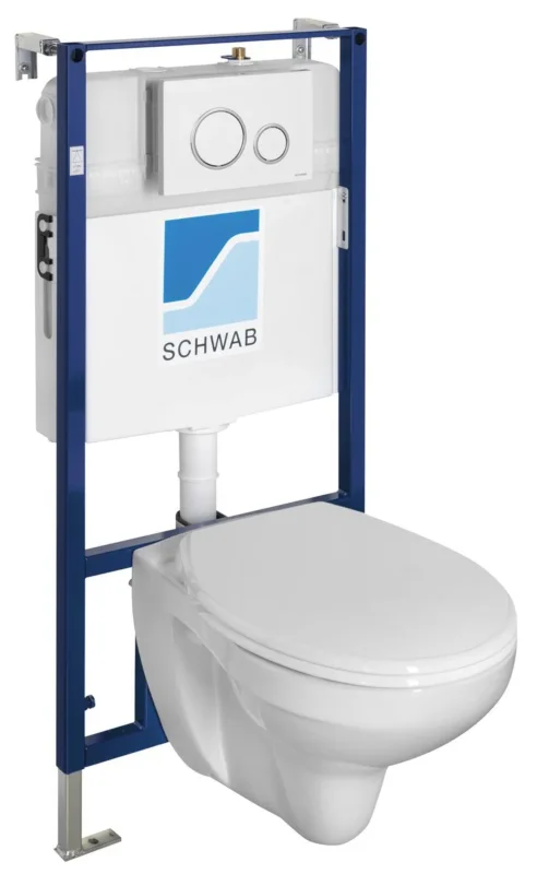 Sapho Závěsné Wc Taurus S Podomítkovou Nádržkou A Tlačítkem Schwab, Bílá Oblíbený