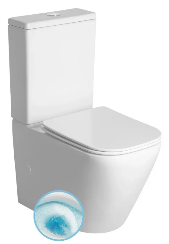 Sapho Imala Wc Kombi, Vortex Rimless, Spodní/zadní Odpad, Bílá Víkendová Akce